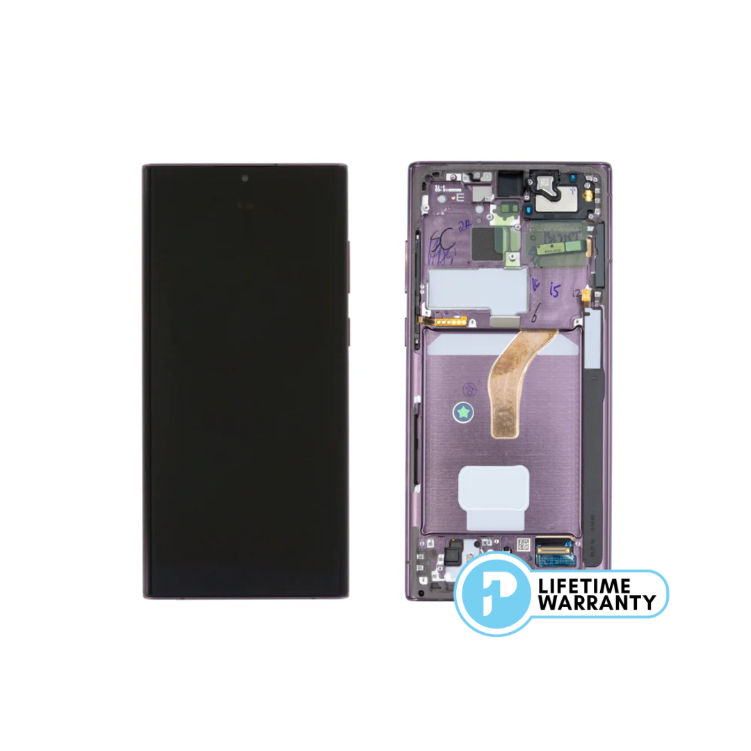 Samsung S22 Ultra S908 LCD (W/F) Service Pack Burgundy
