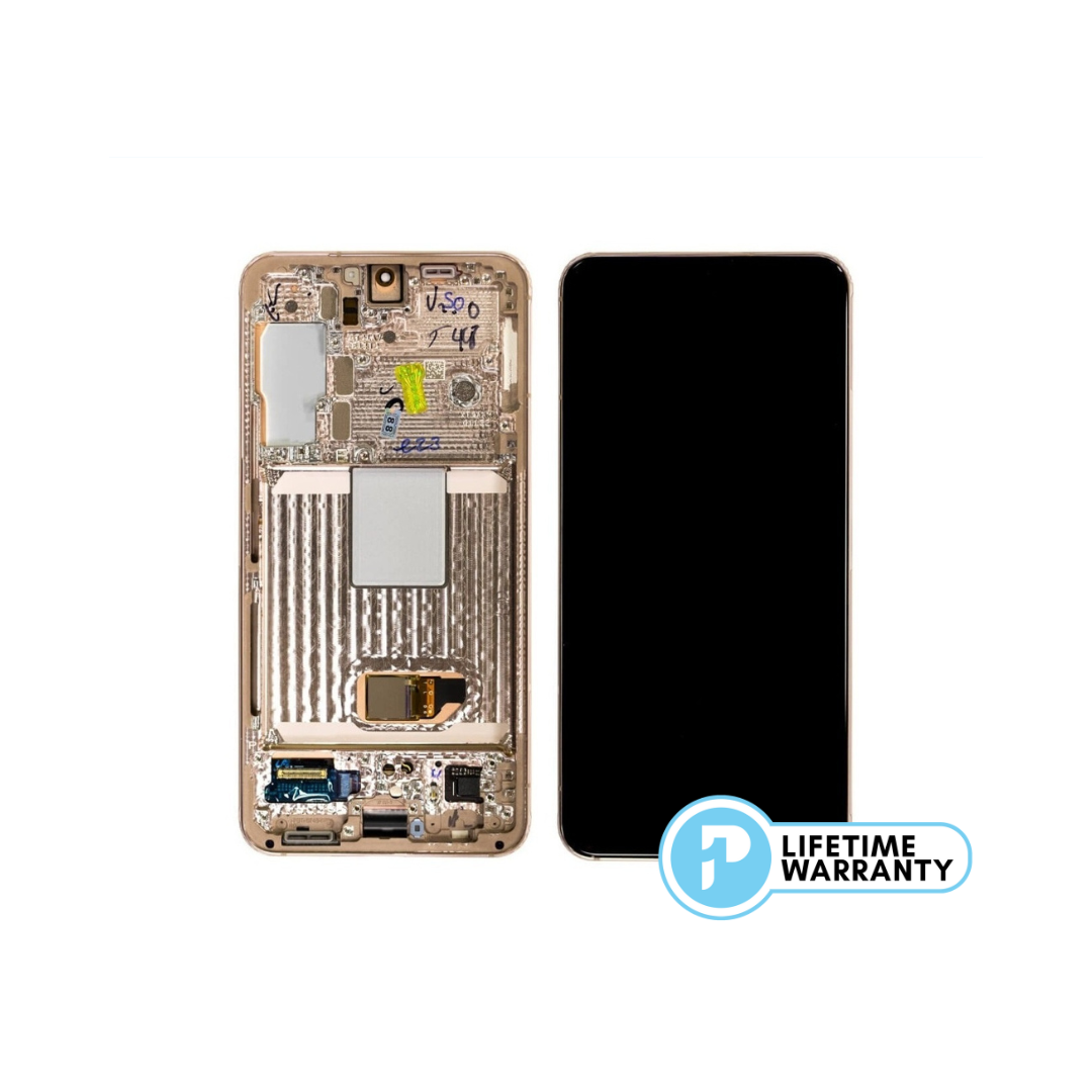 Samsung S22 S901 LCD (W/F) Service Pack Pink Gold