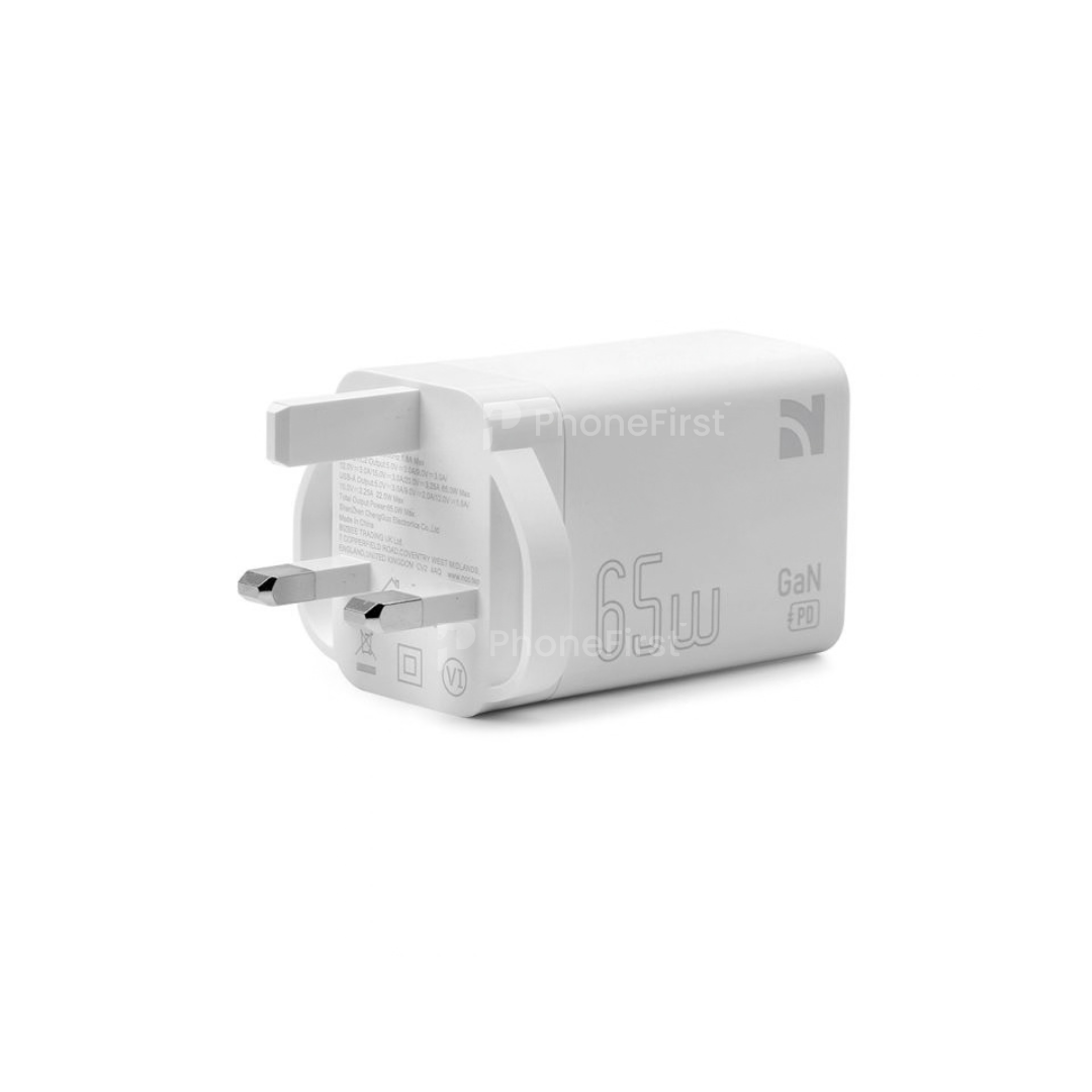 NCC Unfoldable Power Charger GaN 65W 2Type-C + USB-A Plug C101-065-UK