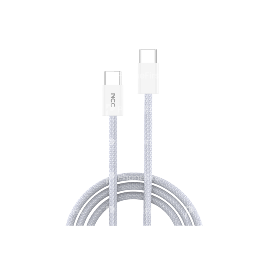 NCC USB-C to USB-C Cable 60W 1M Nylon White/Gray