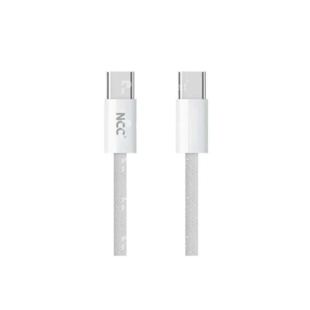 NCC USB-C to USB-C Cable 60W 2M Nylon White/Gray