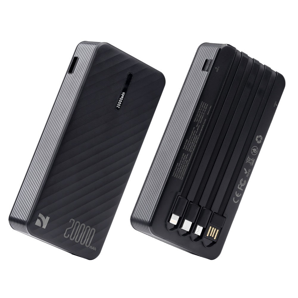 NCC DY-0803 Power Bank With Cables 20000mAh 10W Black