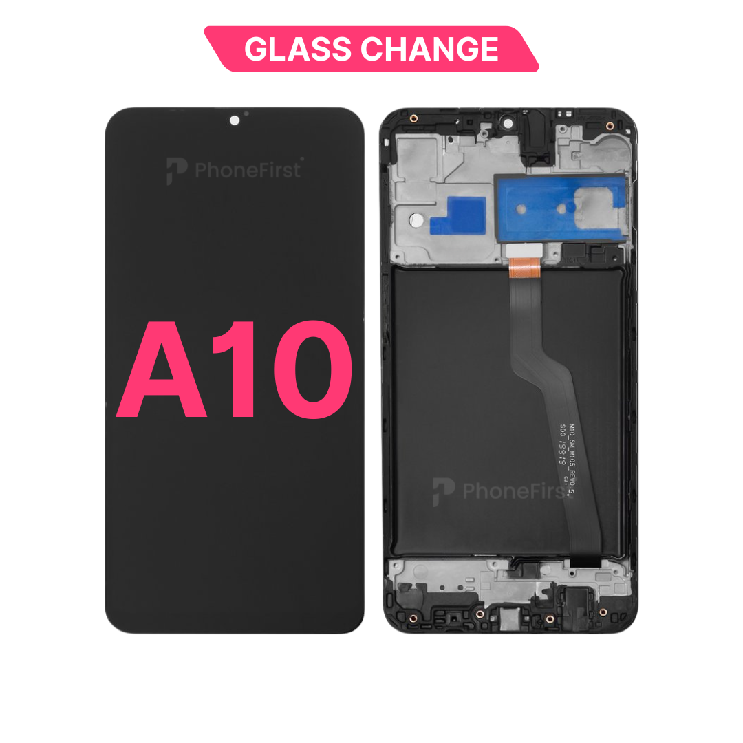 Samsung A10 A105 LCD (W/F) Glass Change Black