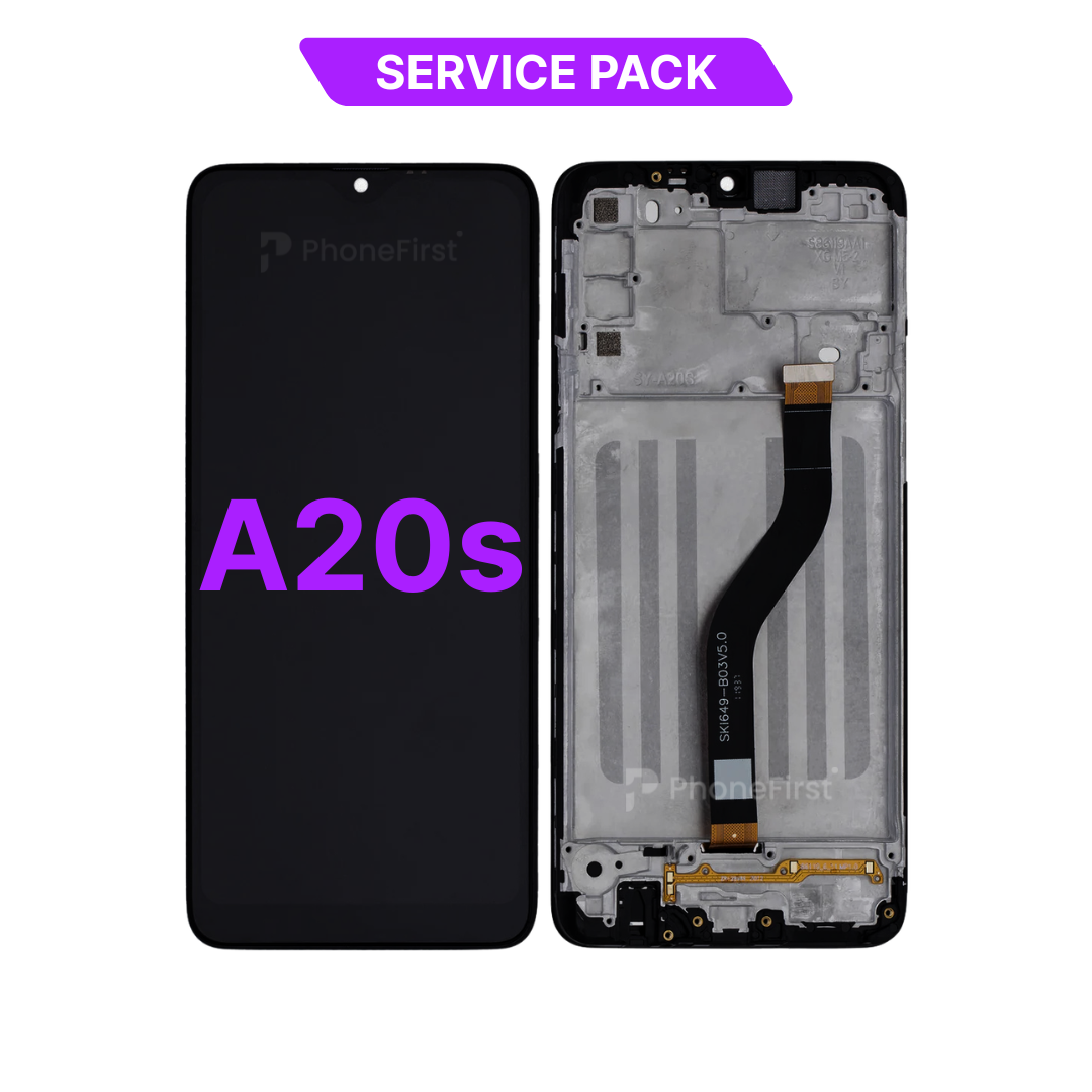 Samsung A20s A207 LCD (W/F) Service Pack Black