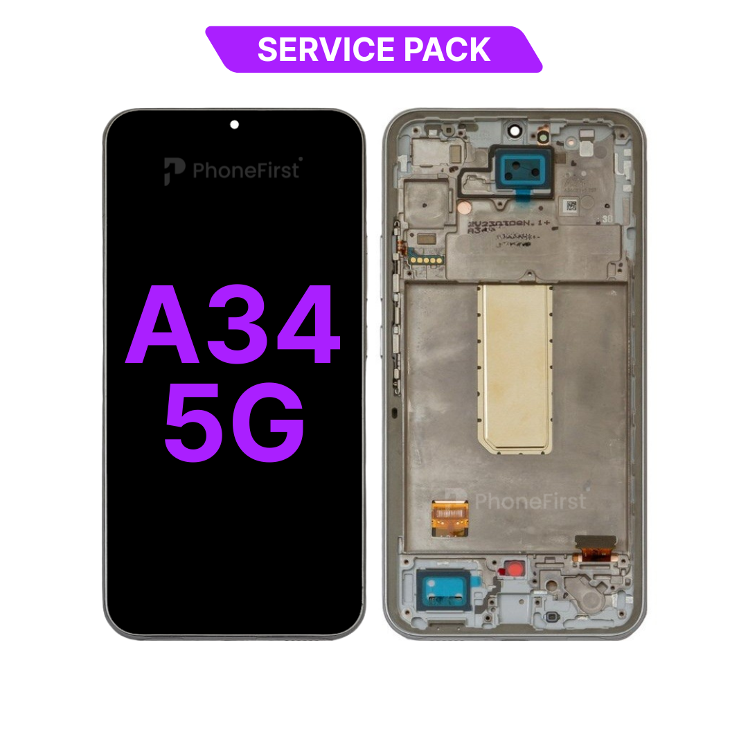 Samsung A34 5G A346 LCD (W/F) Service Pack Silver