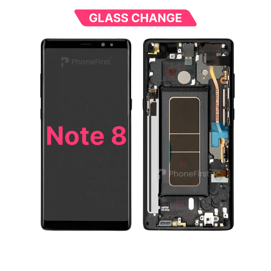 Samsung Note 8 N950 LCD (W/F) Glass Change Black