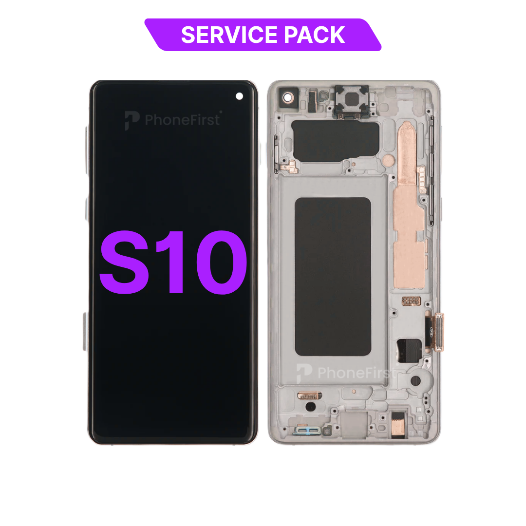 Samsung S10 G973 LCD (W/F) Service Pack White