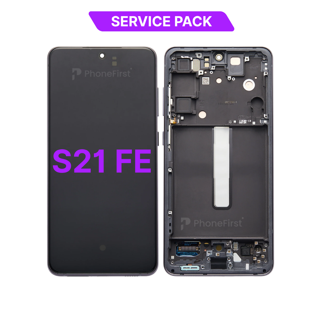 Samsung S21 FE G990 LCD (W/F) Service Pack Graphite/Black