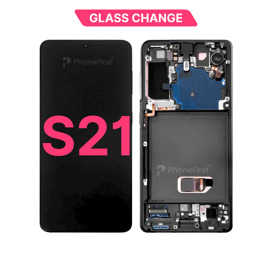 Samsung S21 G991 LCD (W/F) Glass Change Gray