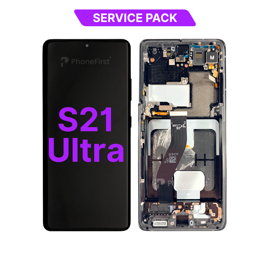 Samsung S21 Ultra 5G G998 LCD (W/F) Service Pack Black