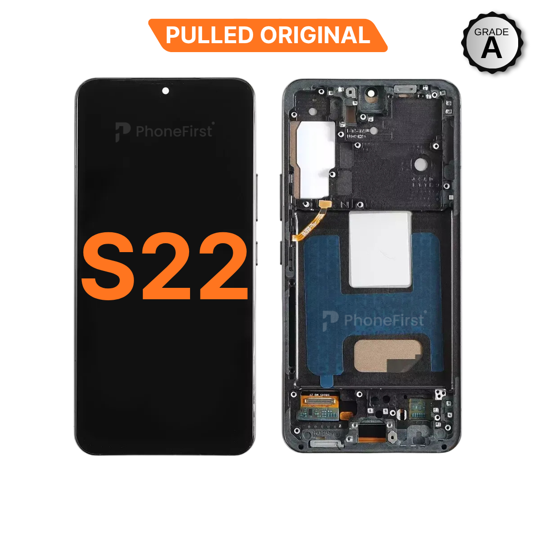Samsung S22 S901 LCD (W/F) Pulled Original Grade A Black