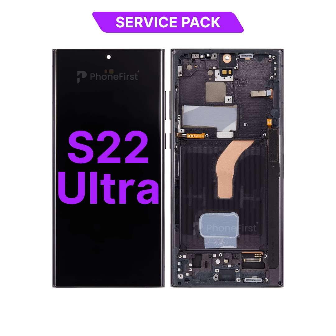Samsung S22 Ultra S908 LCD (W/F) Service Pack Black