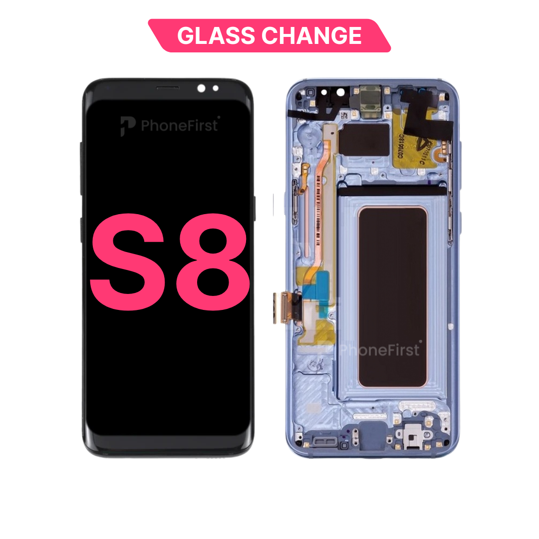 Samsung S8 G950 LCD (W/F) Glass Change Blue