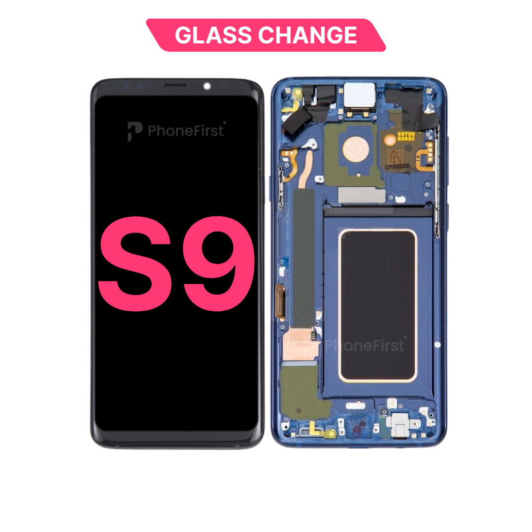 Samsung S9 G960 LCD (W/F) Glass Change Blue