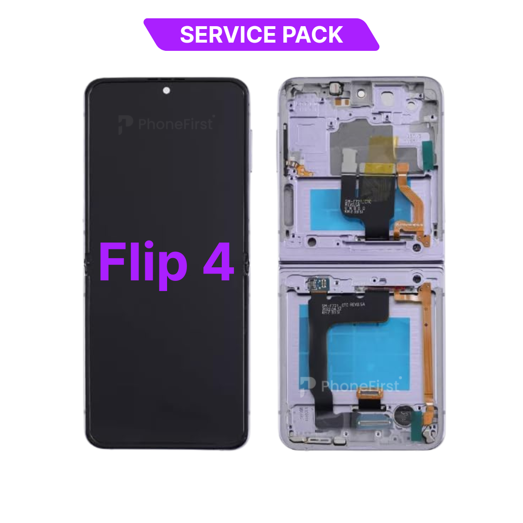 Samsung Z Flip 4 F721 LCD (W/F) Service Pack Inner Purple