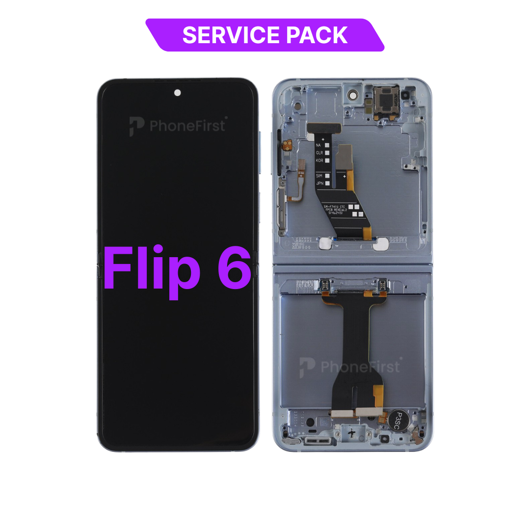 Samsung Z Flip 6 F741 LCD (W/F) Service Pack Inner Screen Blue