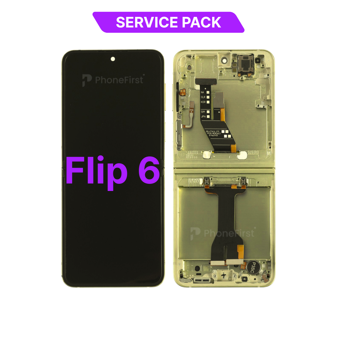 Samsung Z Flip 6 F741 LCD (W/F) Service Pack Inner Screen Yellow