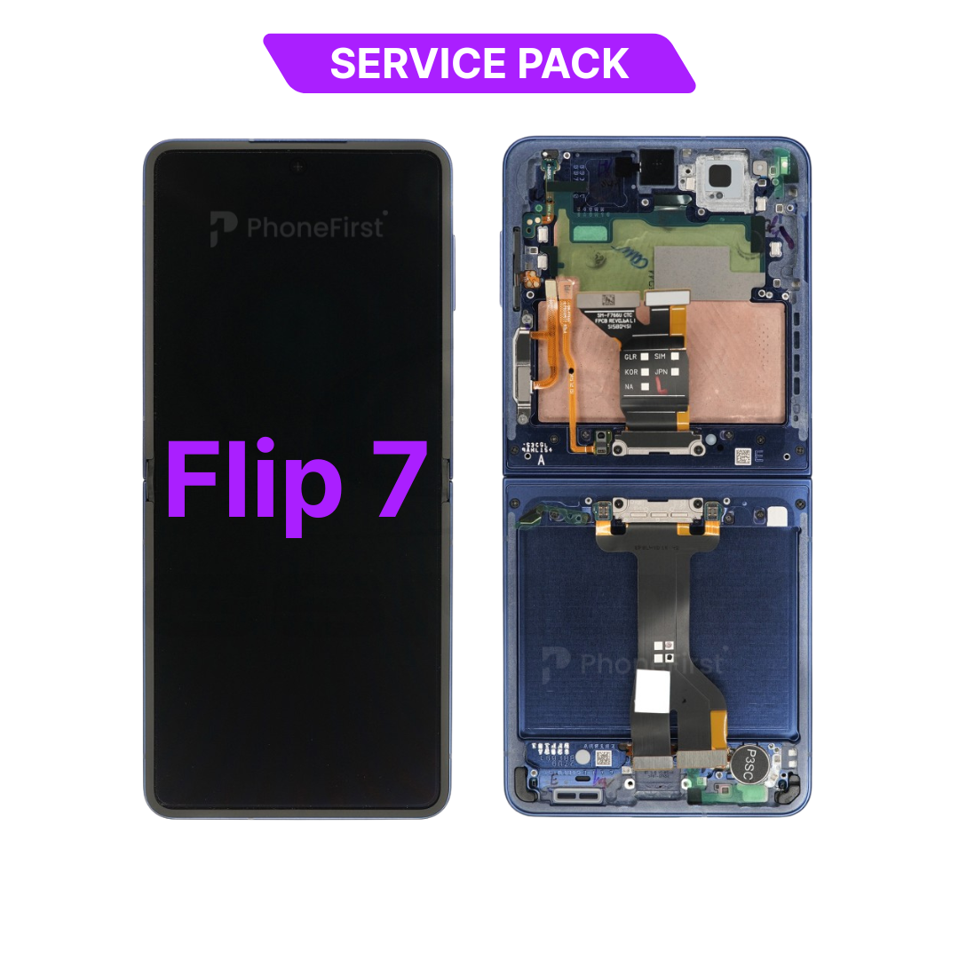 Samsung Z Flip 7 F766 LCD (W/F) Service Pack Inner Blue Shadow