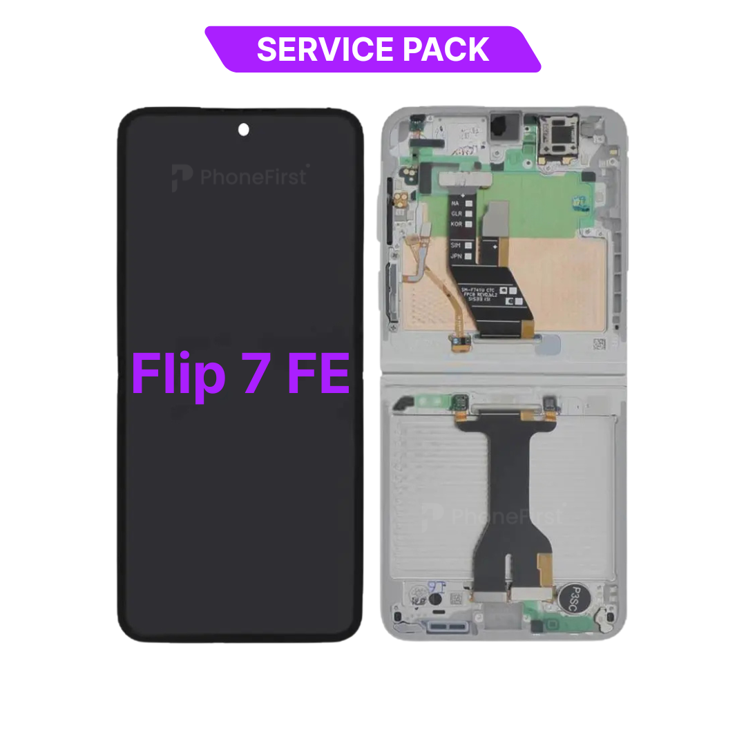 Samsung Z Flip 7 FE F761 LCD (W/F) Service Pack Inner White