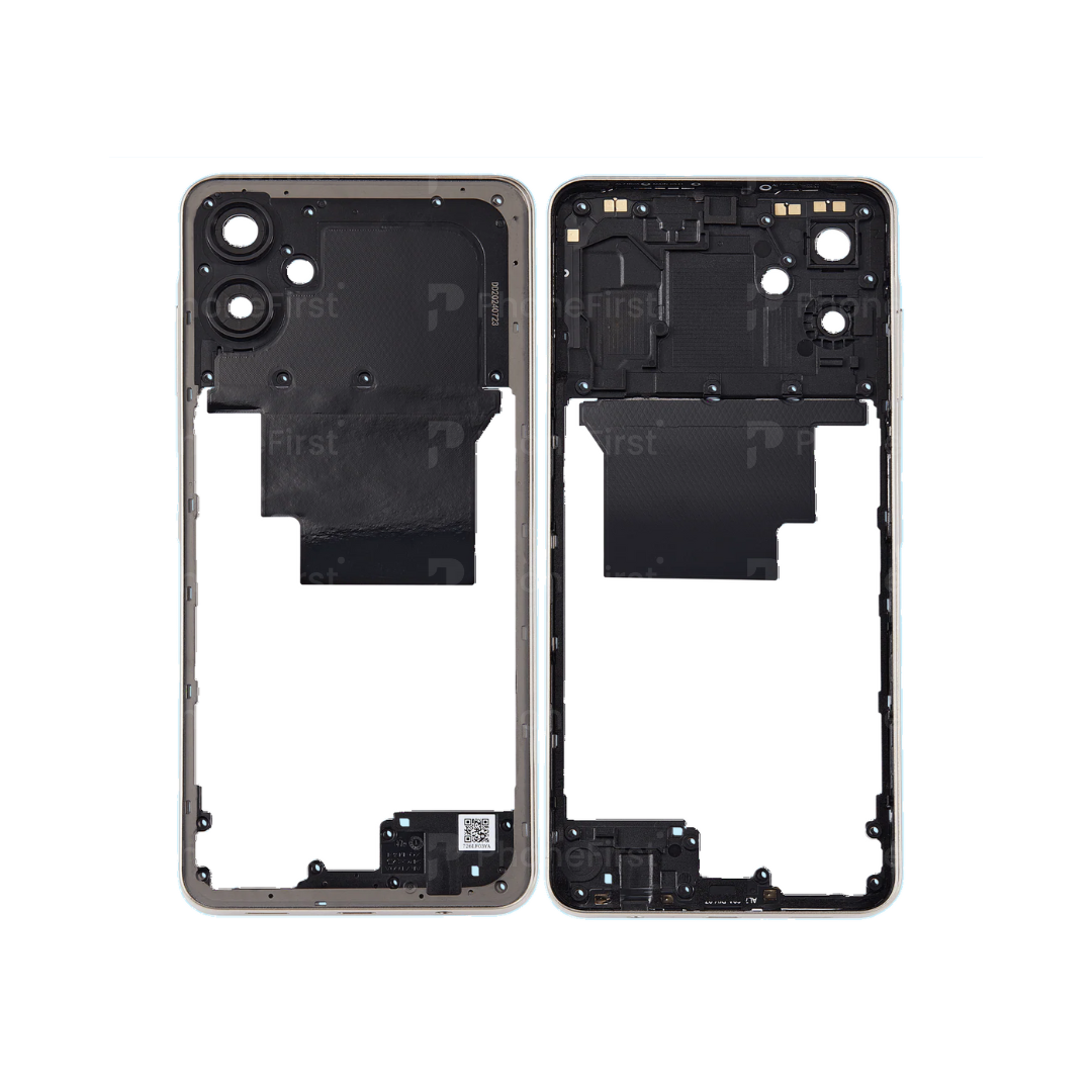 Samsung A06 A065 - Middle Frame Housing With Buttons Gold