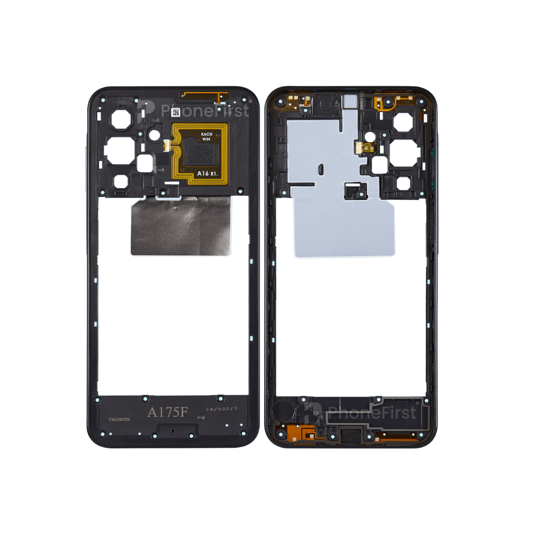 Samsung A17 4G A175 - Middle Frame With Parts Black