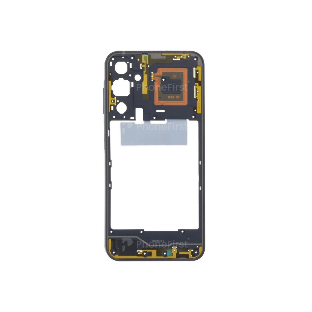 Samsung A25 5G A256 - Middle Frame With Parts and Buttons Blue Black