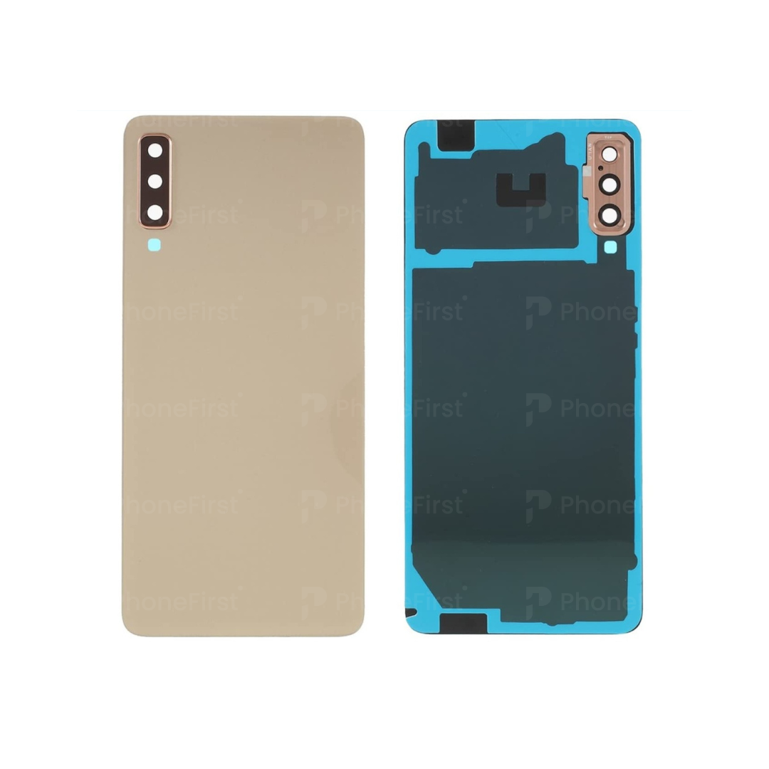 Samsung A7 2018 A750 - Battery Back With Lens Gold