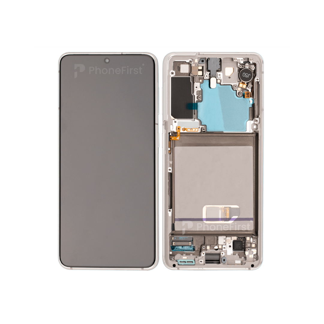 Samsung S21 G991 LCD (W/F) Pulled Original (14 Days) White