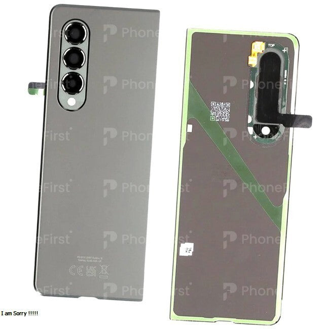 Samsung Z Fold 3 F926 - Battery Back With Lens Phantom Silver