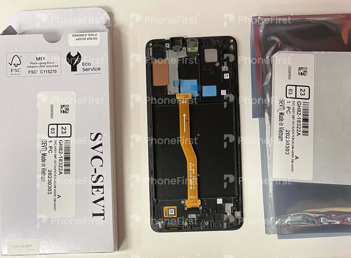 Samsung A9 2018 A920 LCD (W/F) Service Pack Black