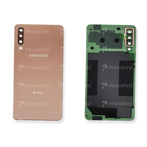 Samsung A7 2018 A750 - Battery Back With Lens Gold