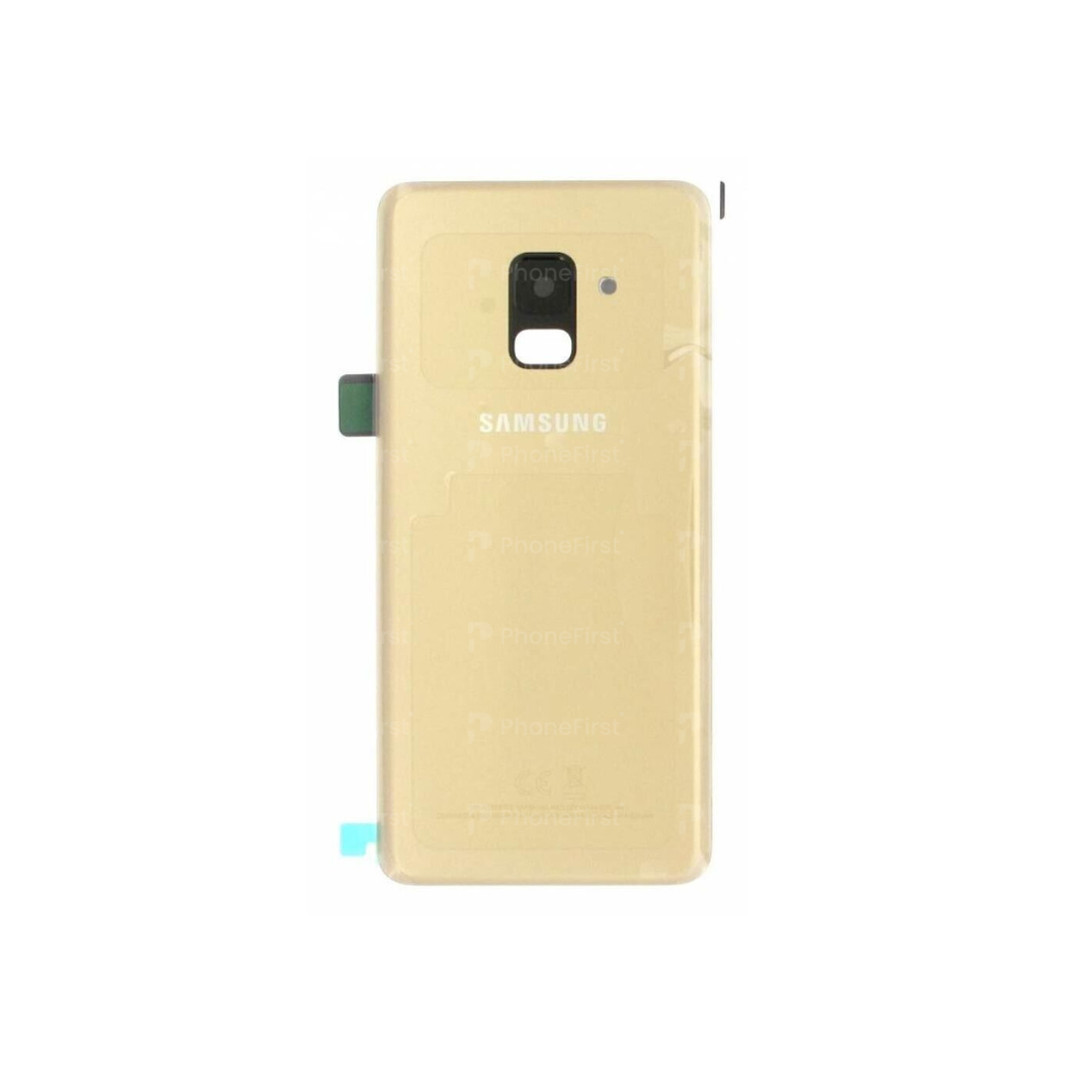 Samsung A8 2018 A530 - Battery Back With Lens Gold