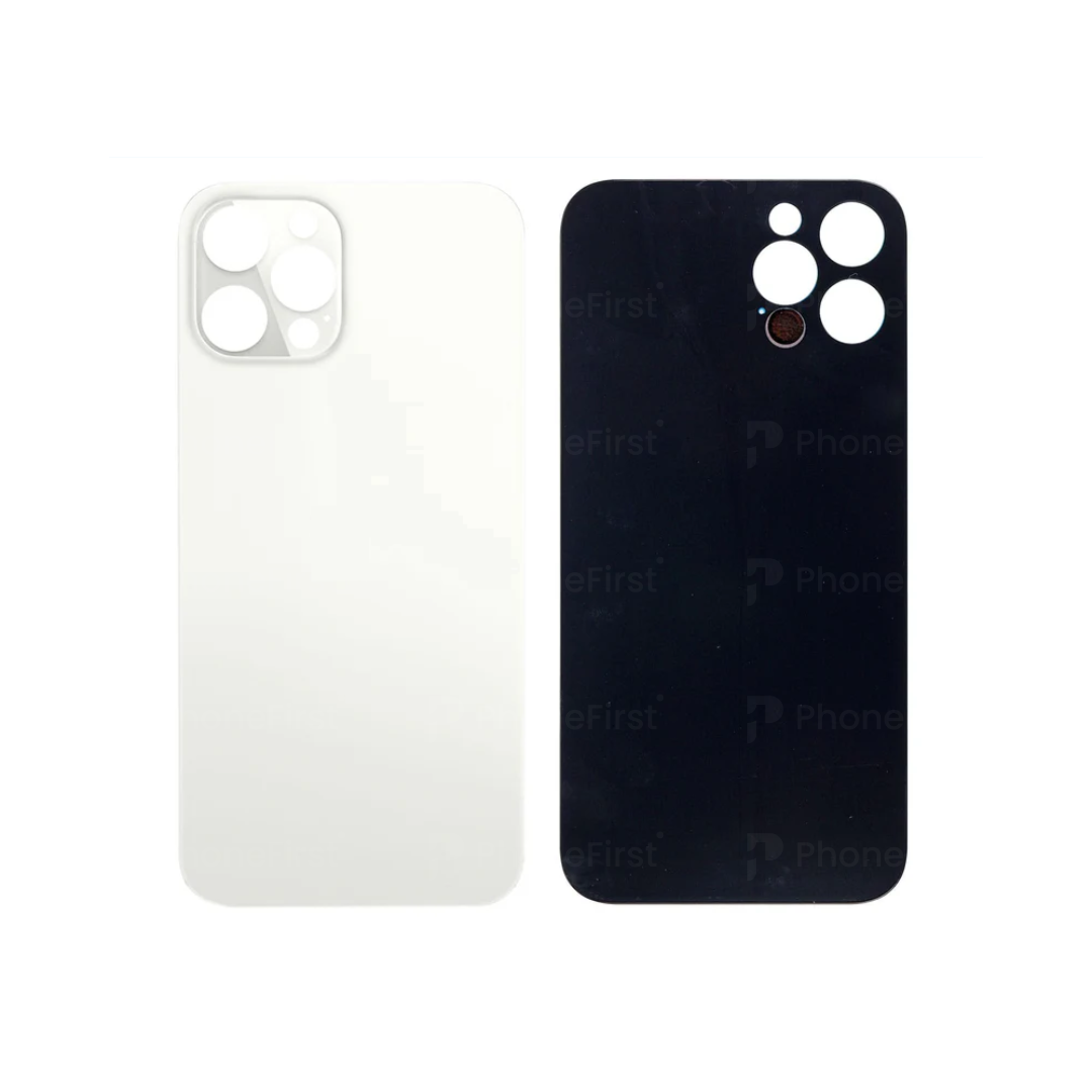 Apple iPhone 12 Pro Max (6.7) - Battery Back Big Hole Silver