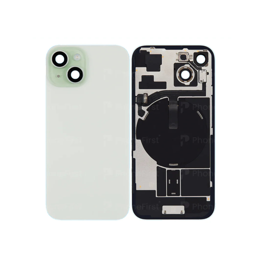 Apple iPhone 15 - Pulled Original Battery Back With Wireless Coil Green