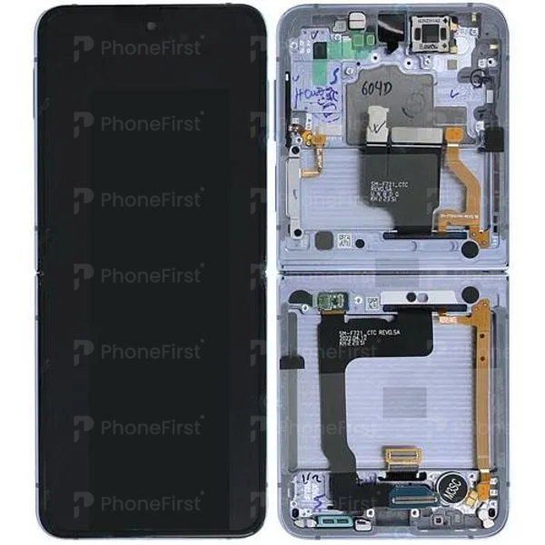 Samsung Z Flip 4 F721 LCD (W/F) Service Pack Inner Blue