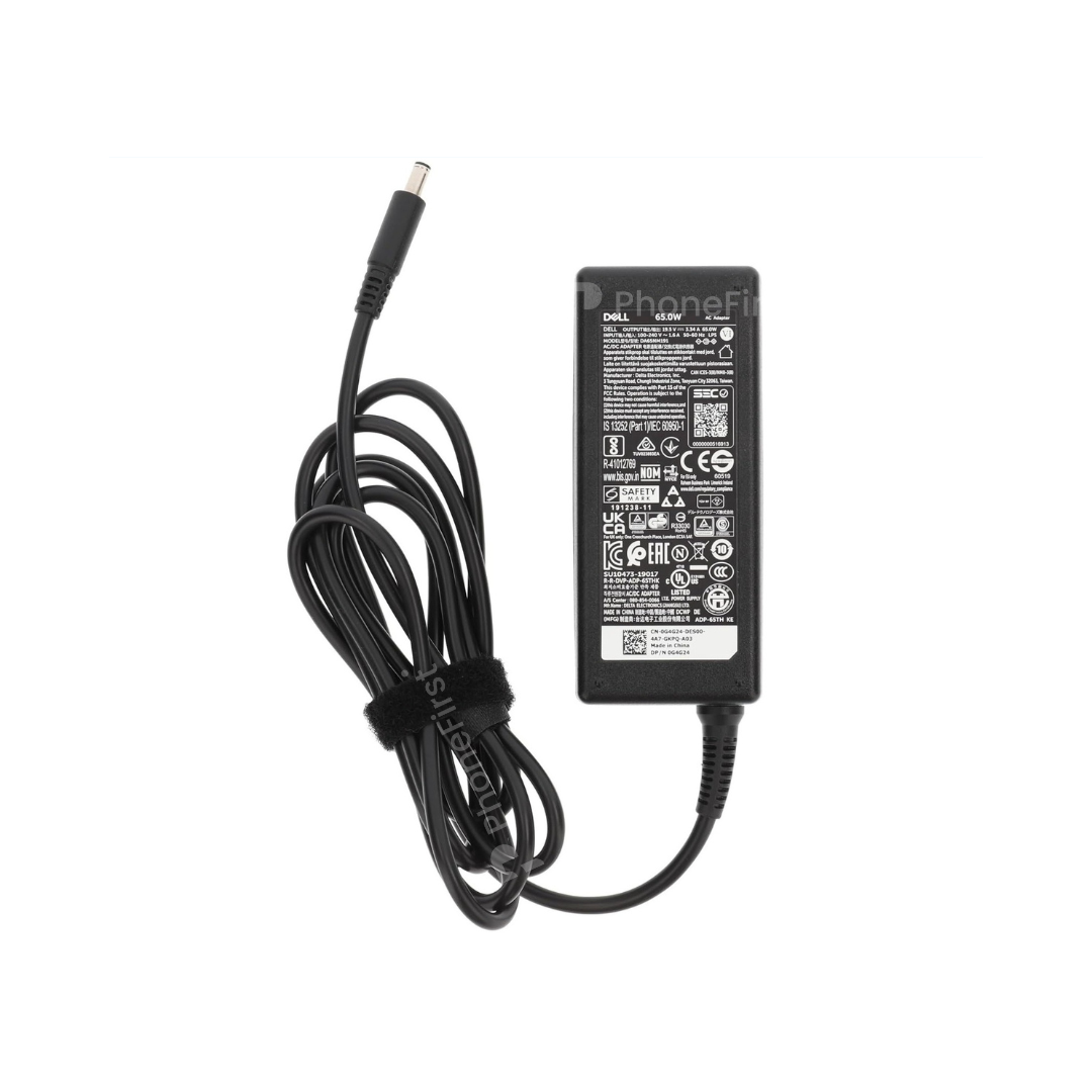 Dell 7.4*5.0 Slim Laptop Charger 3.34A 65W (With Power Cable)