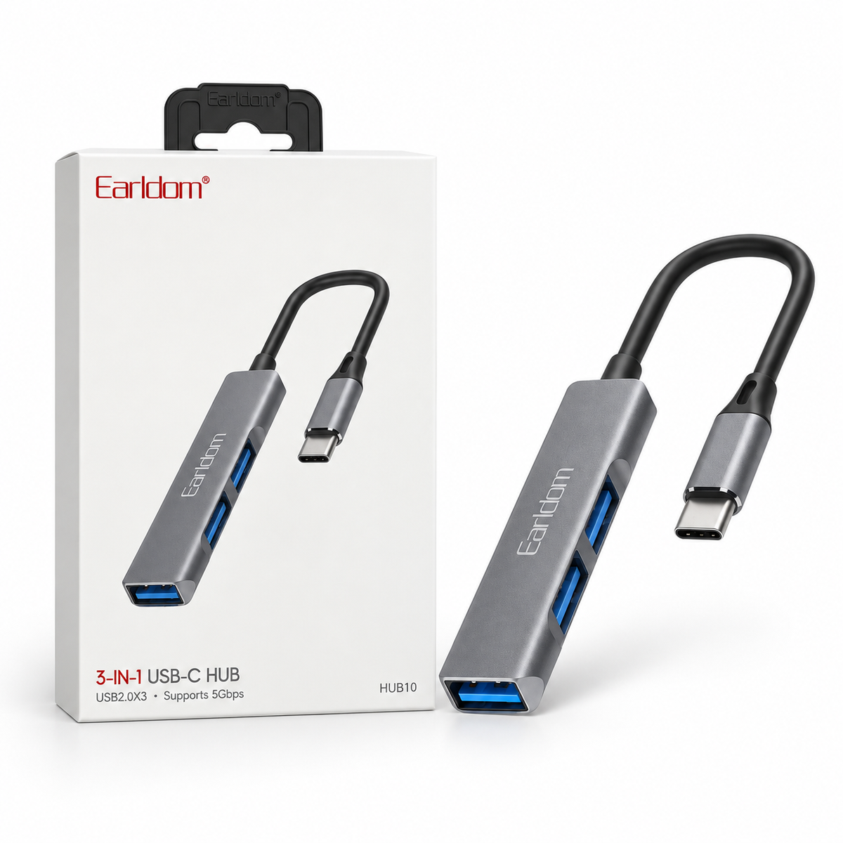 Earldom 3 in 1 USB-C Hub  HUB10