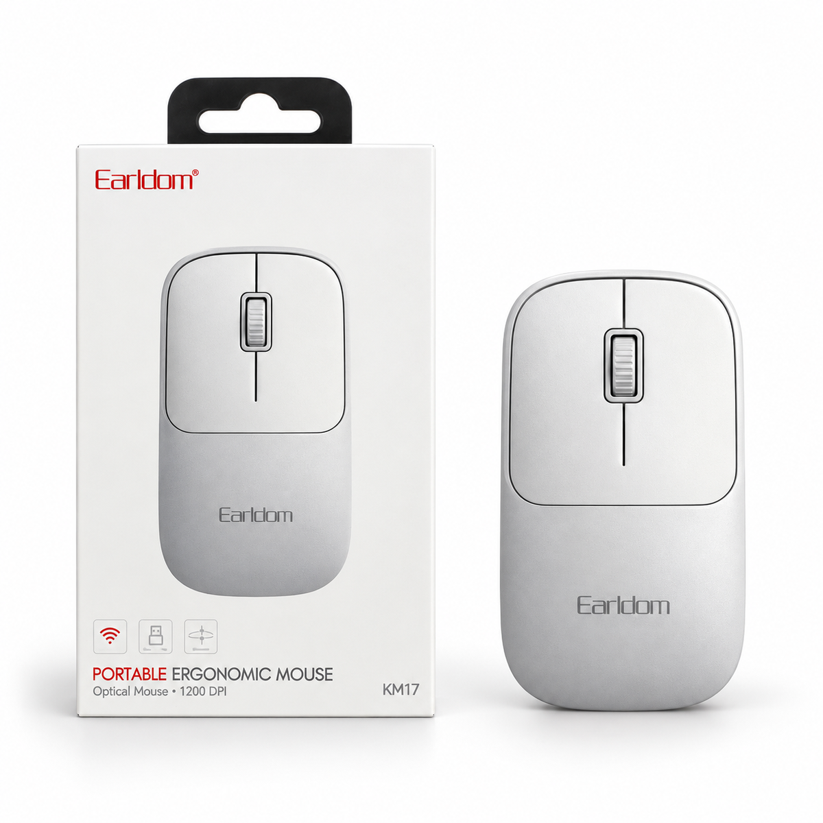 Earldom Portable Ergonomic Wireless Mouse KM17