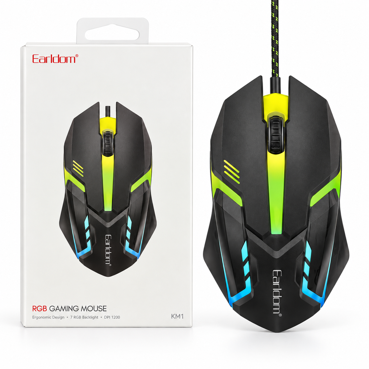 Earldom RGB Wired Gaming Mouse KM1