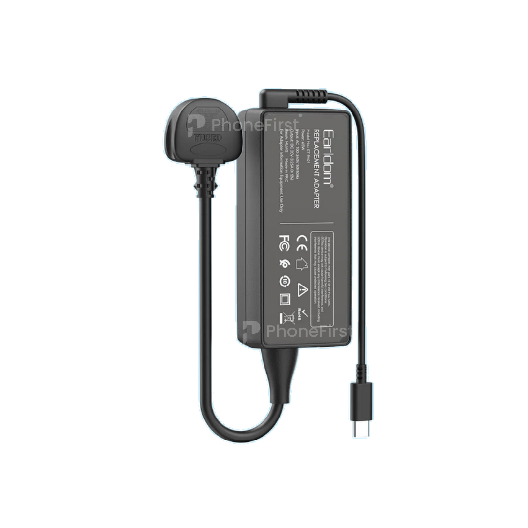 Earldom USB-C Laptop Power Adapter PA01 UK 65W