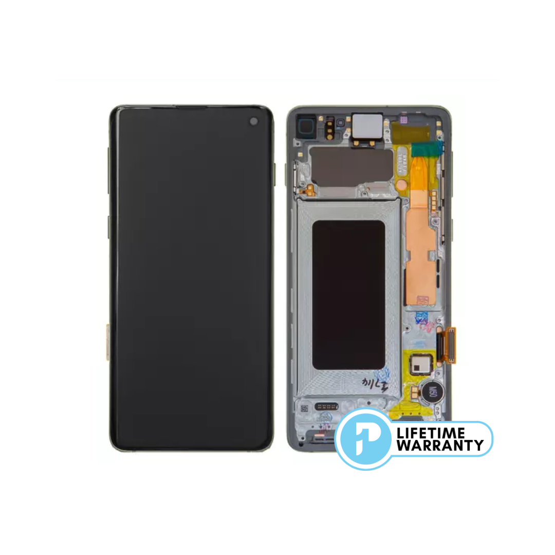 Samsung S10 G973 LCD (W/F) Service Pack Prism Green