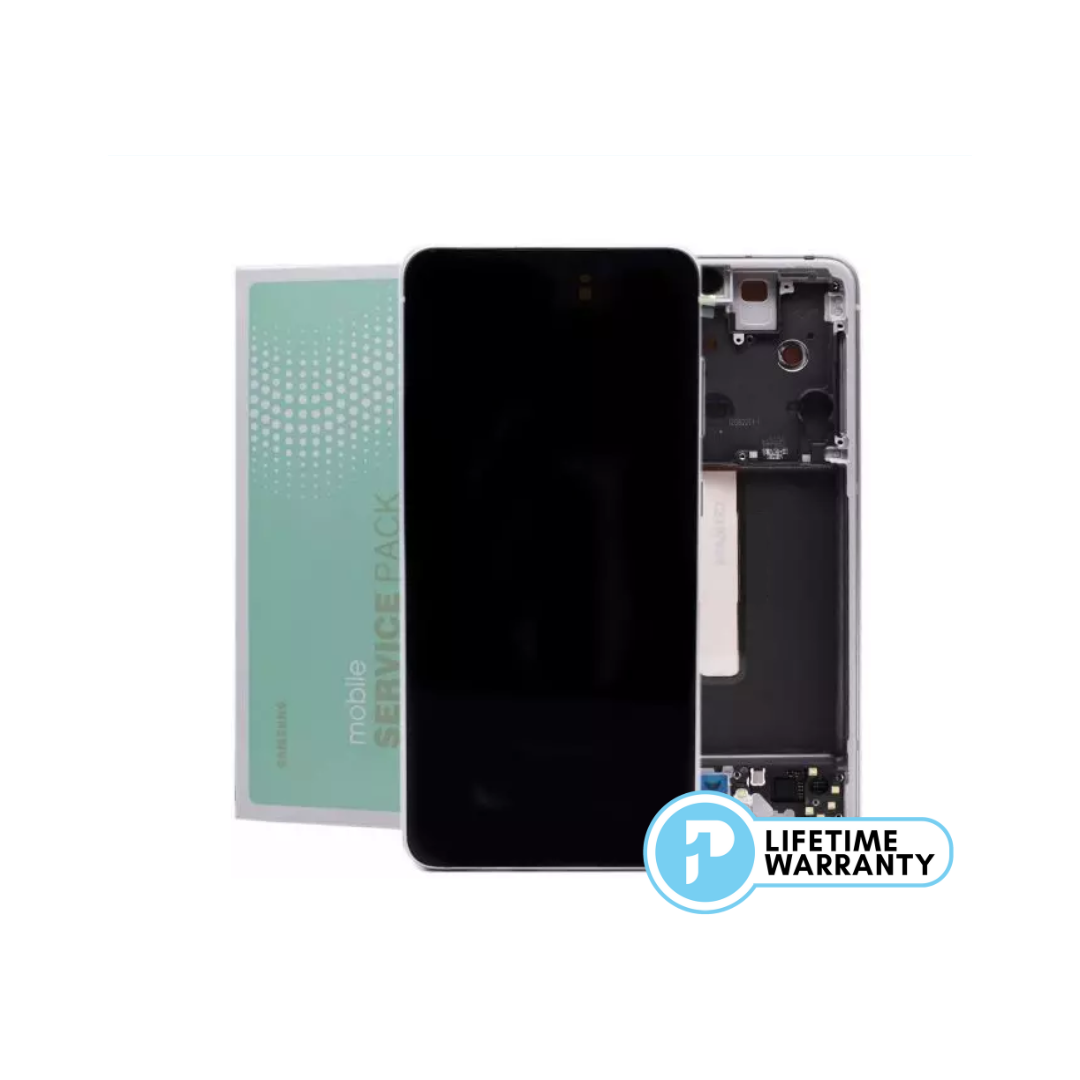 Samsung S21 FE G990 LCD (W/F) Service Pack White