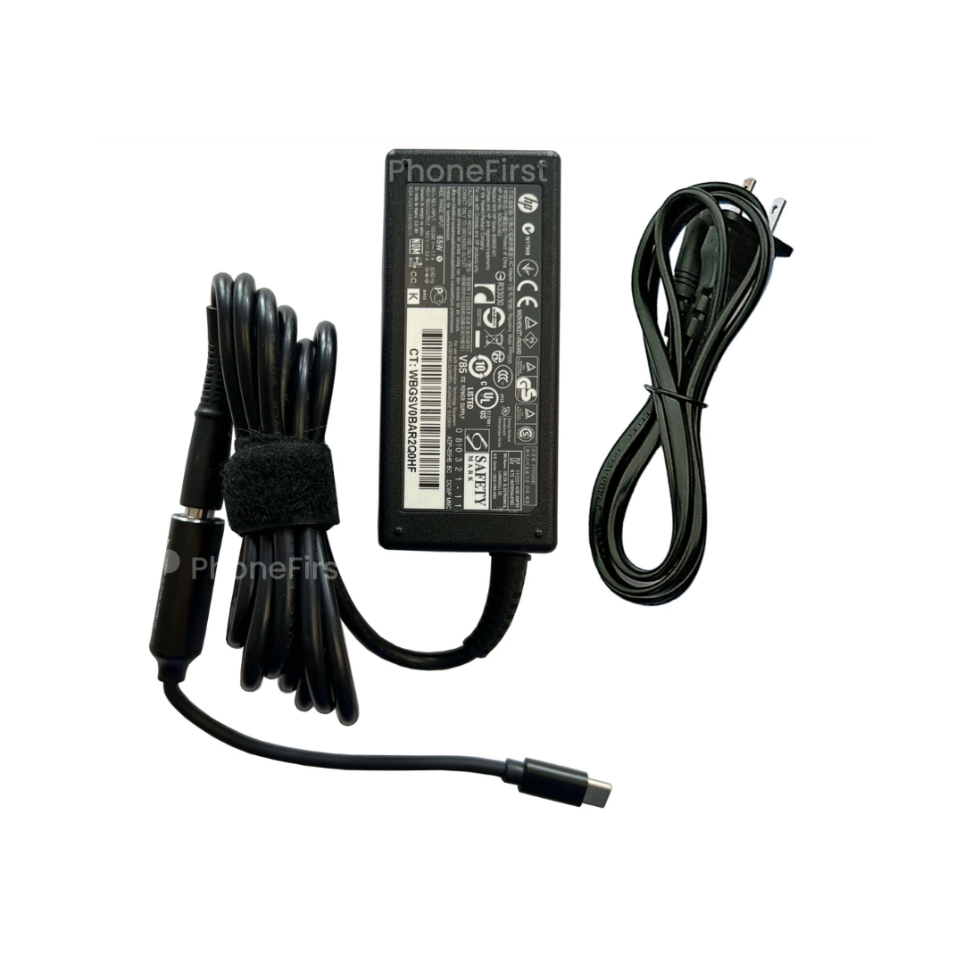 HP Type C 65W Laptop Charger Braided (With Power Cable)