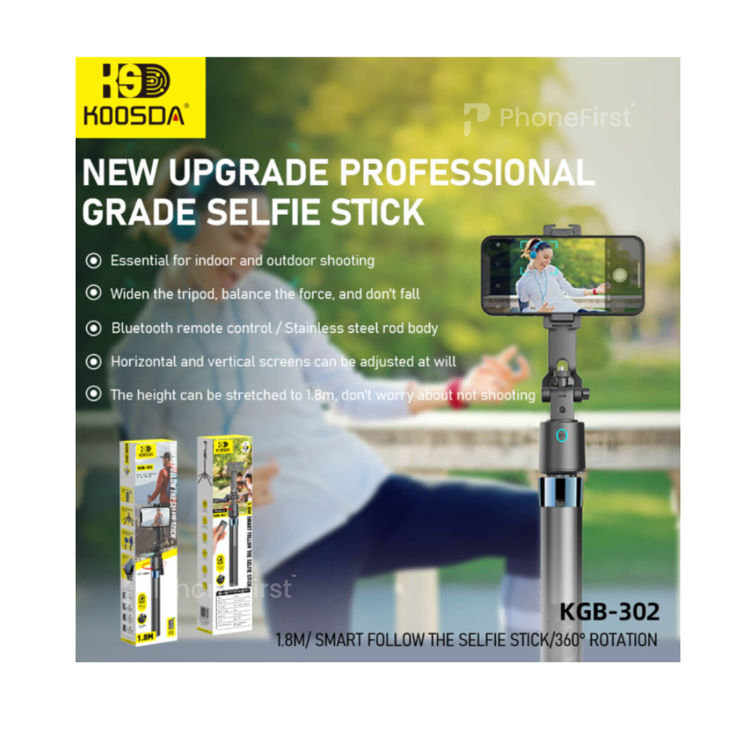 Koosda KGB-302 Smart Follow Tracker Selfie Stick Tripod 1.8mtr