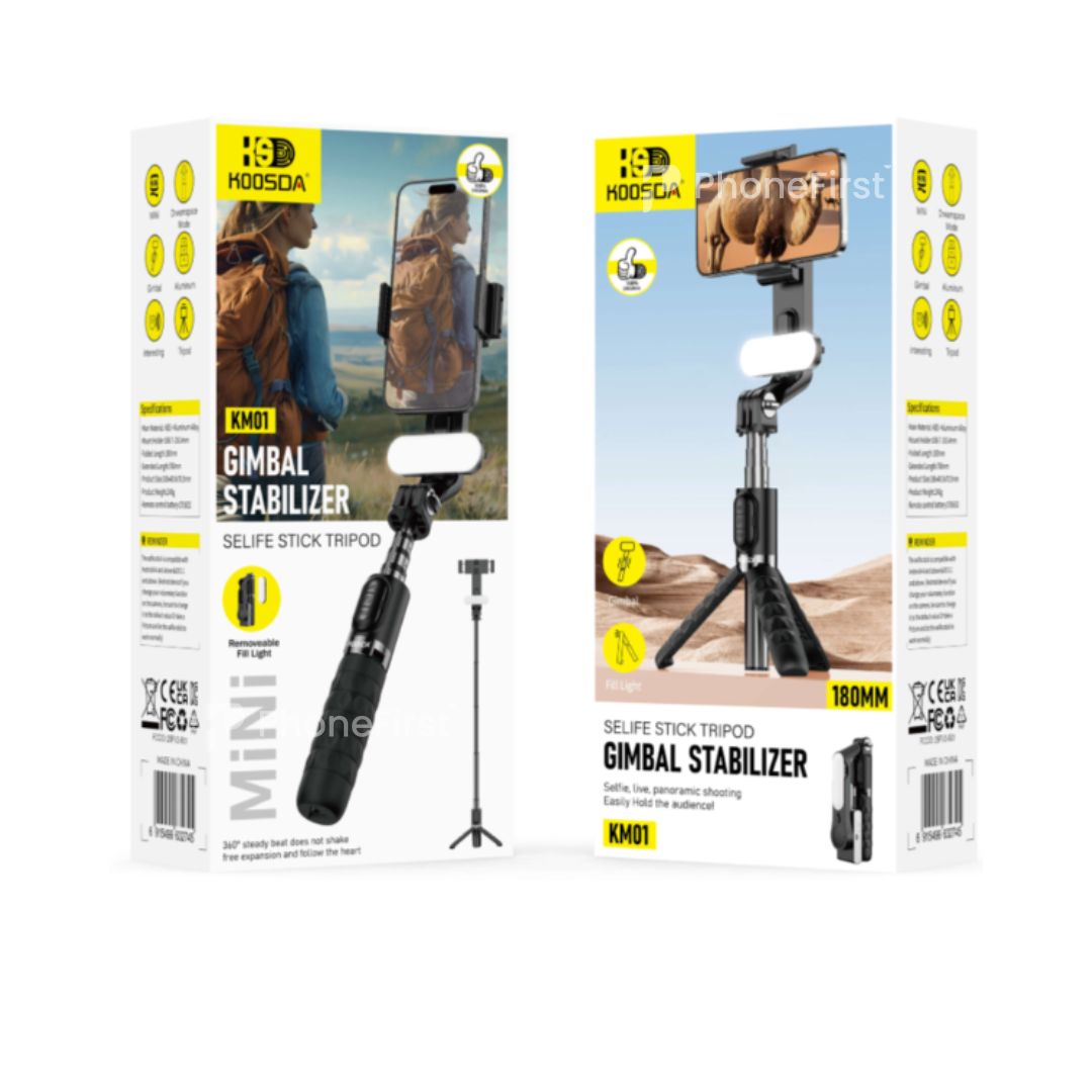 Koosda KM01 Selfie Stick Tripod Gimble Stabilizer 180mm
