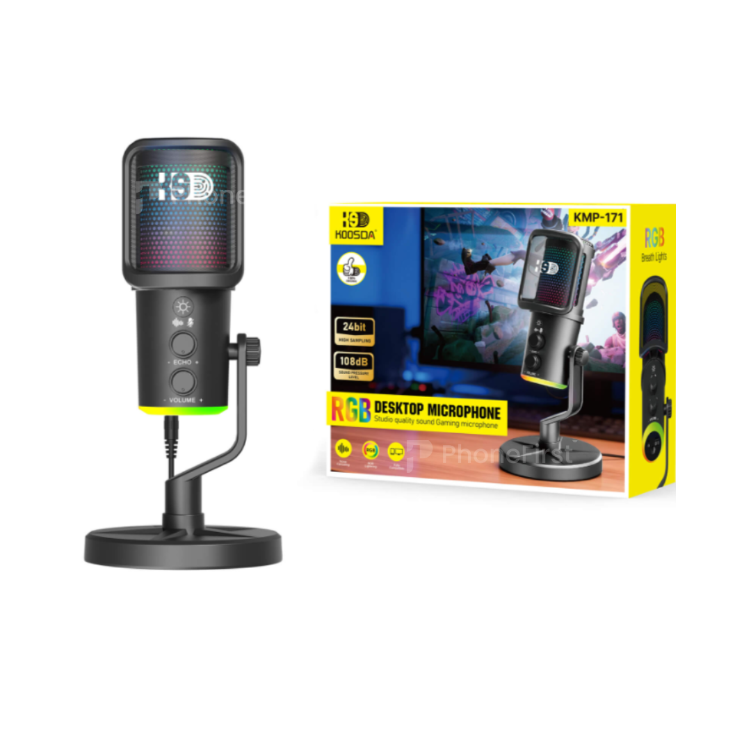 Koosda KMP-171 RGB Desktop Microphone Wireless