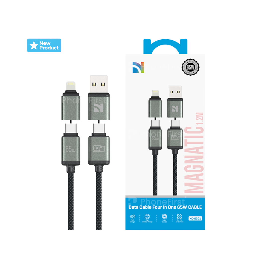 NCC 4 in 1 65W Cable A+C To C+L Black XC-0301