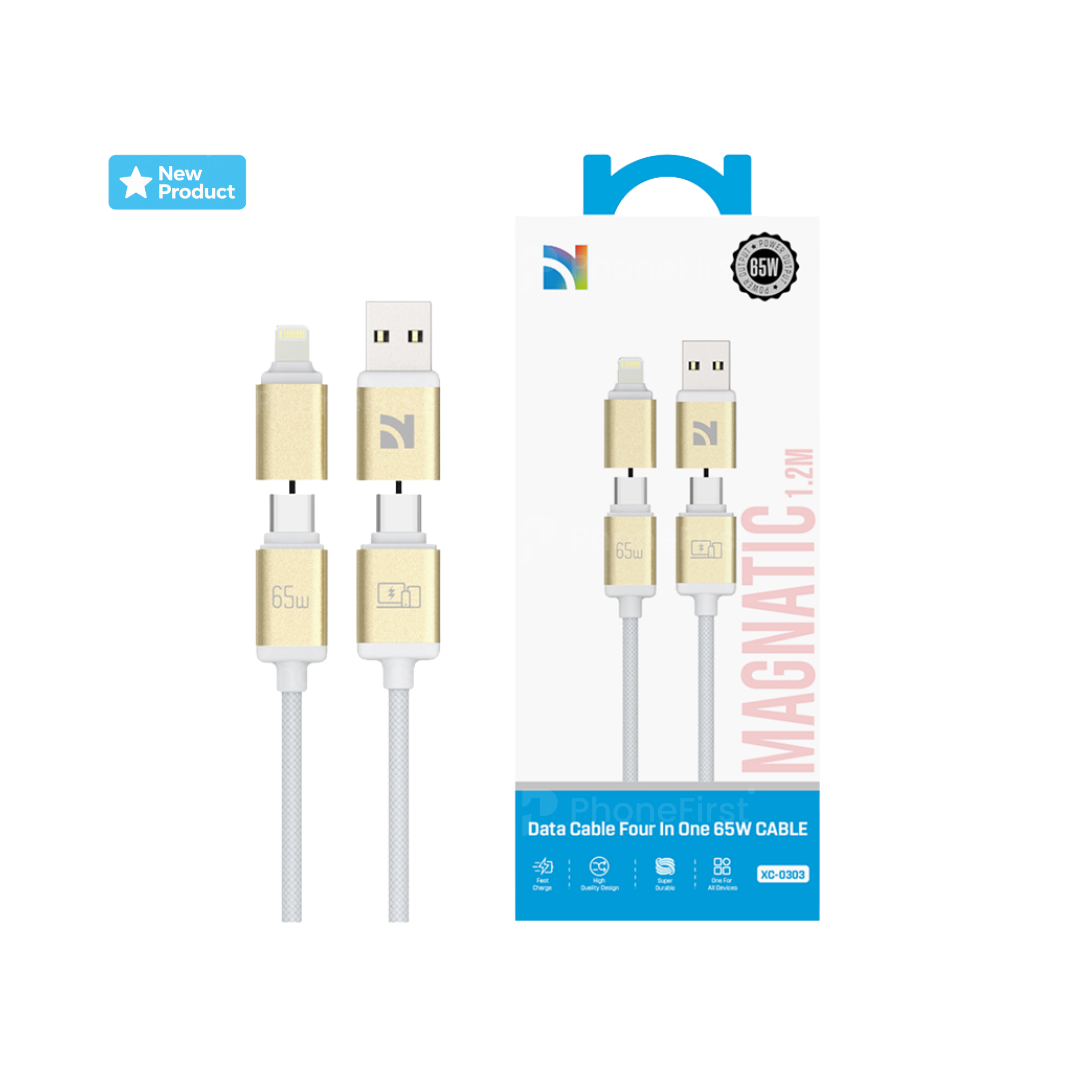 NCC 4 in 1 65W Cable A+C To C+L White XC-0303