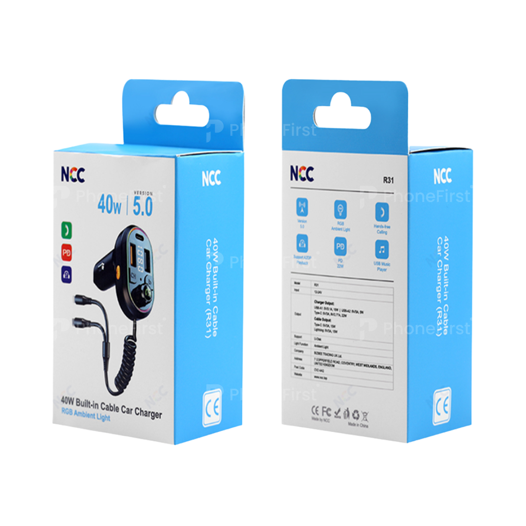 NCC Car Charger + FM Transmitter R31 40W