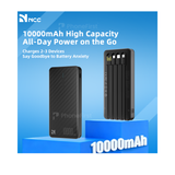 NCC DY-0802 Power Bank With Cables 10000mAh 10W Black